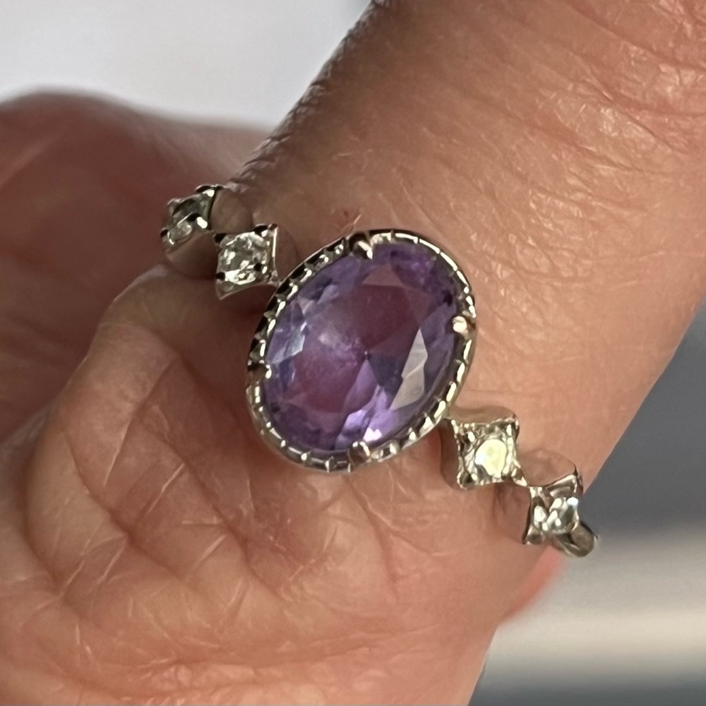 Blue and Purple Gemstone Ring - Picture 8 of 10